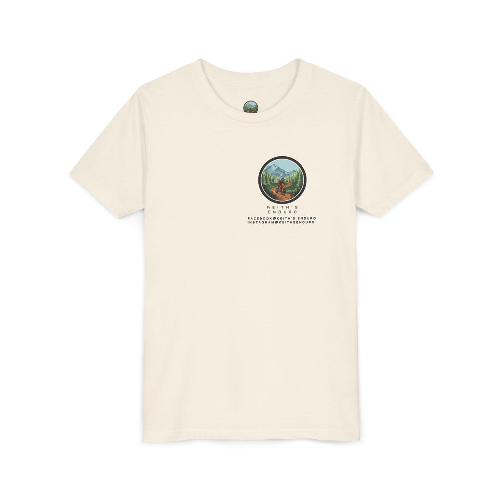 Youth Dirt Bike Tee — "Never Stop Trying and Don't Quit" Motivational Motocross Shirt