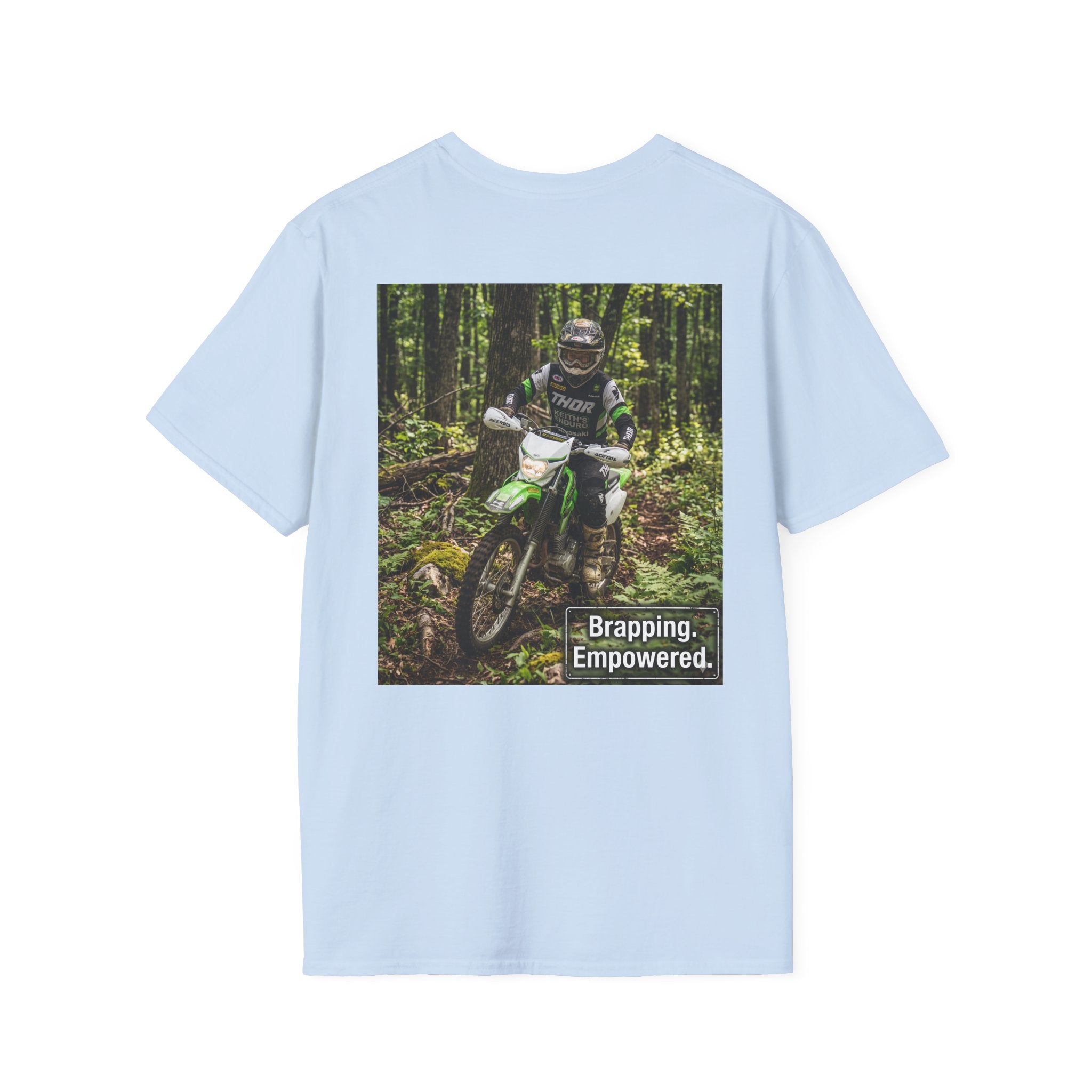 Women's Dirt Bike T‑Shirt — "Brapping Empowered" Graphic Tee