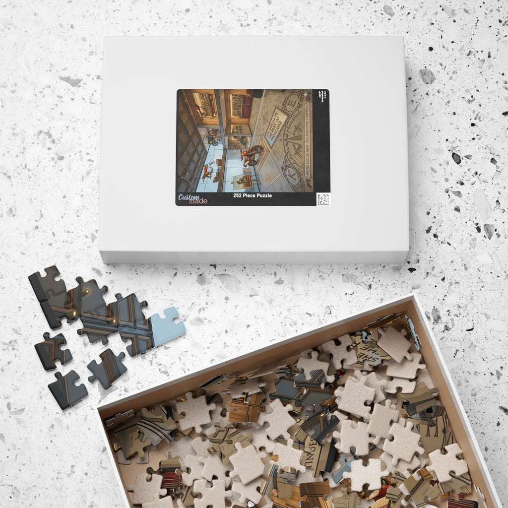 Motorcycle Garage Puzzle - Dream Workshop Scene Jigsaw puzzle "She can have the rest of the house" (110/252/520/1014 pcs)