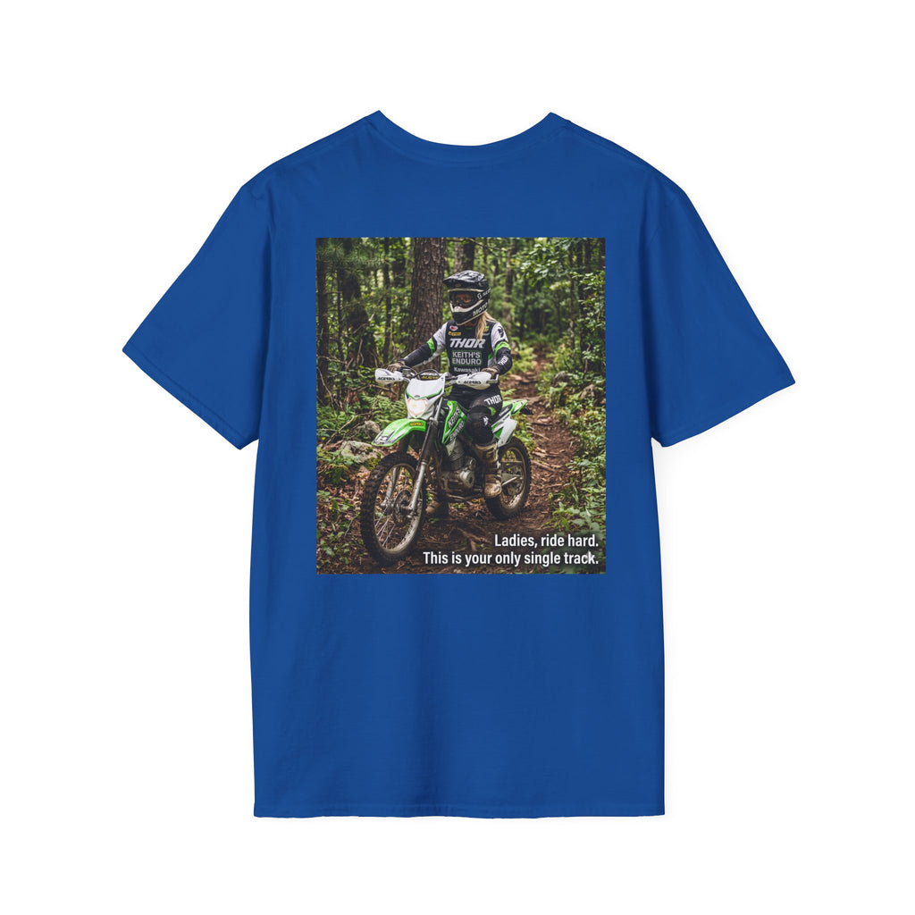 Women's Dirt Bike T-Shirt — "Ladies, ride hard" Tee