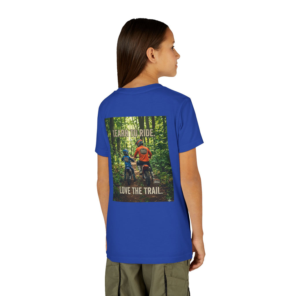 Youth Trail Dirt Biking Tee — "Learn to Ride, Love the Trail"