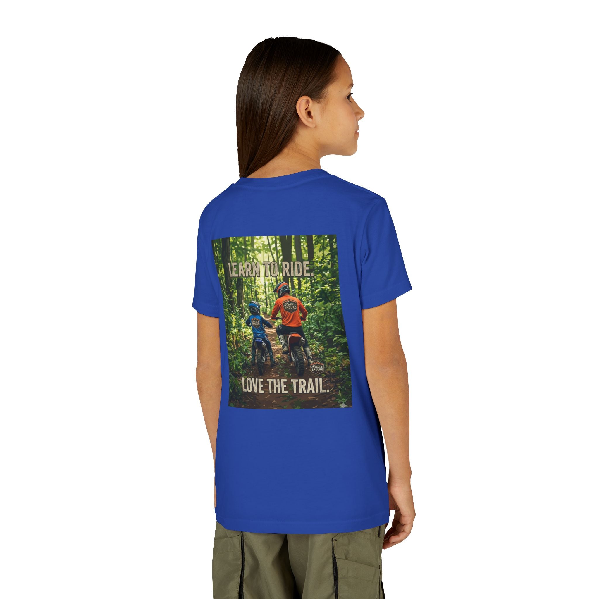 Youth Trail Dirt Biking Tee — "Learn to Ride, Love the Trail"