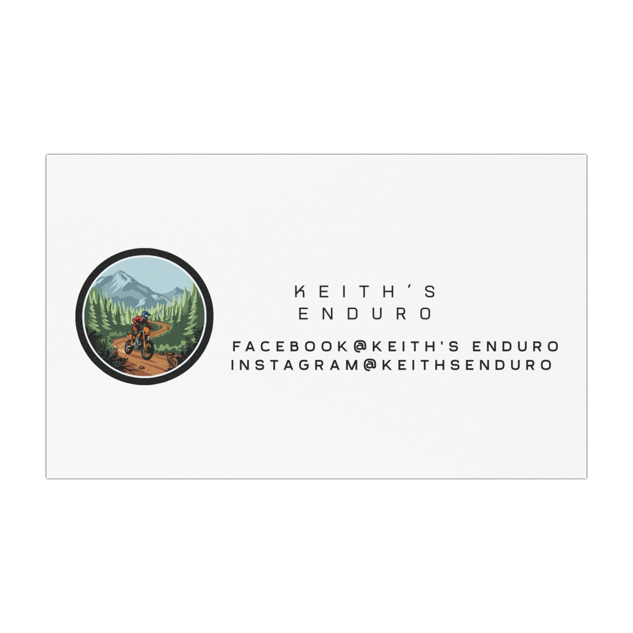 Enduro Rider Car Magnet — Keith's Enduro Logo & Social Handle Decal
