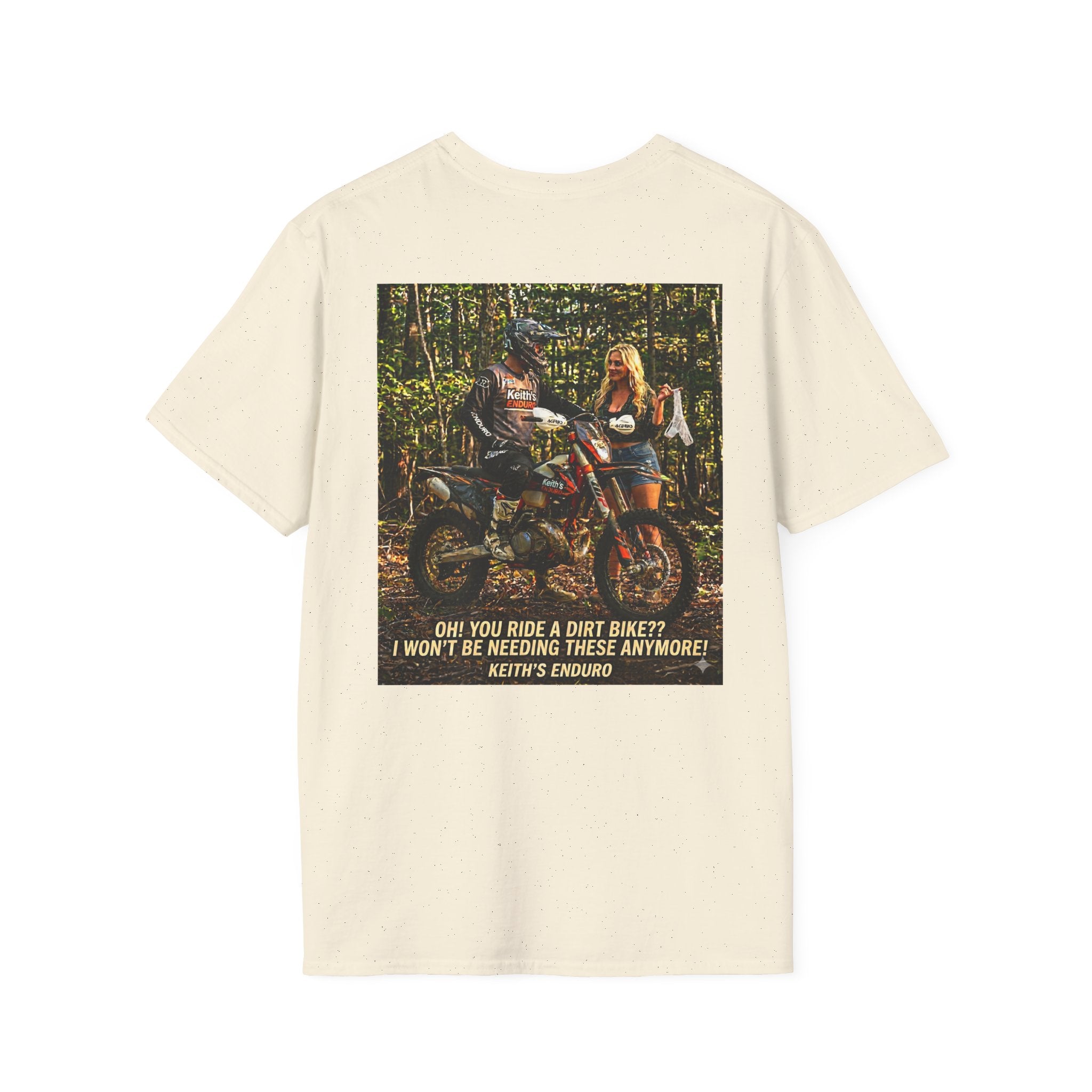 " I won't be needing these"  T‑Shirt — Sexy graphic Dirt Bike Tee