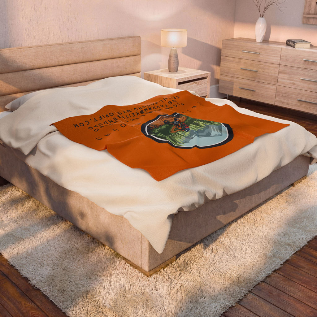 Plush Blanket — Keith's Enduro Dirt Biking Logo Throw