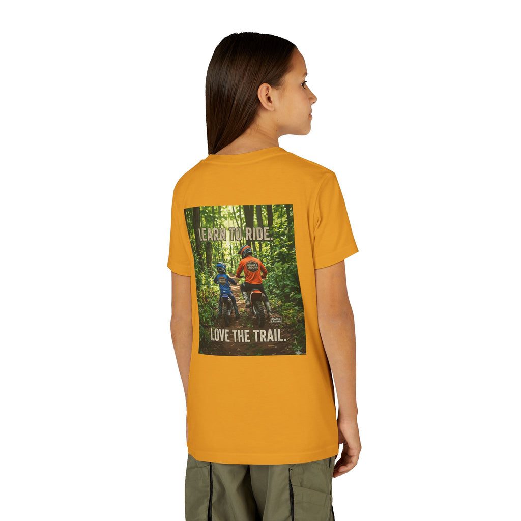 Youth Trail Dirt Biking Tee — "Learn to Ride, Love the Trail"