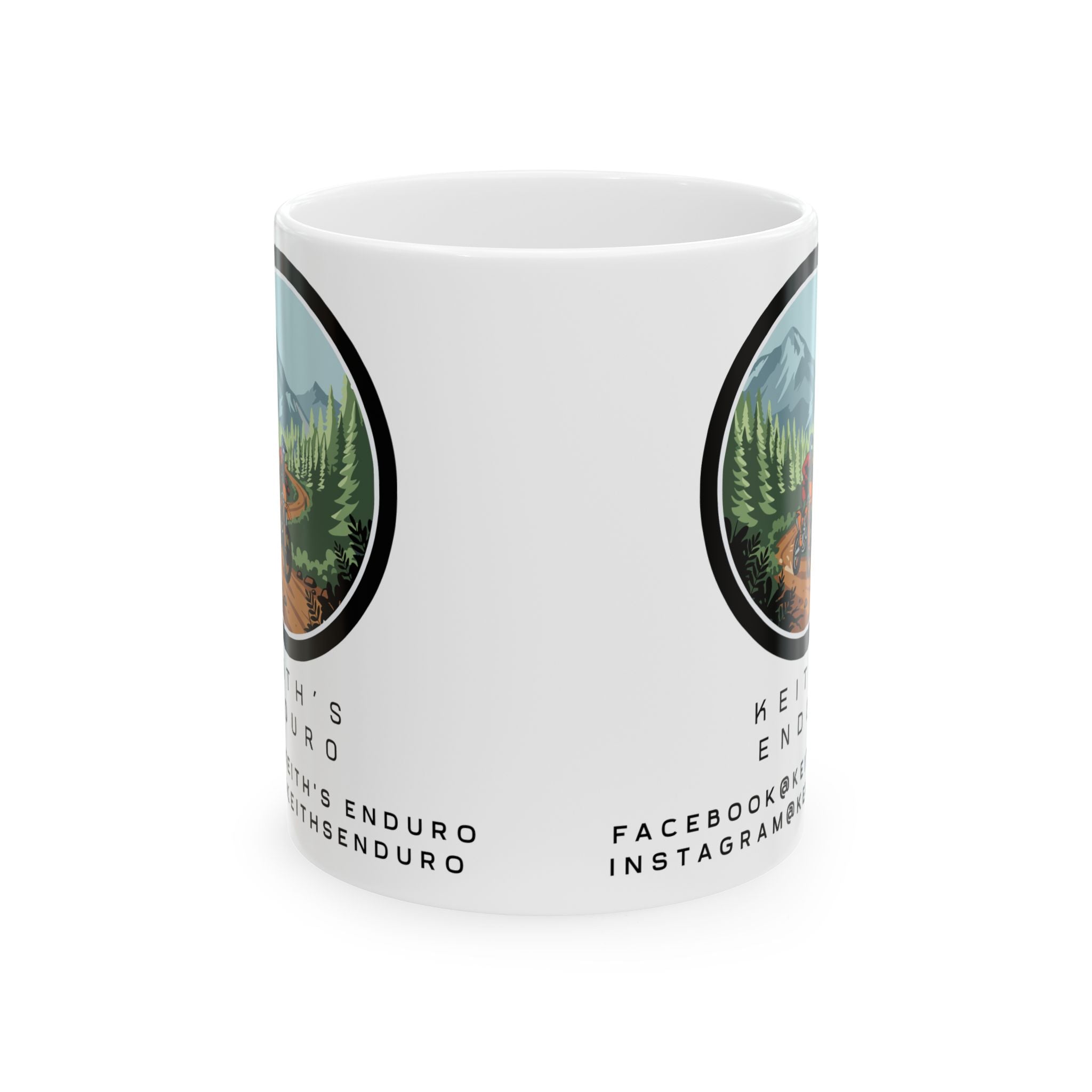 Enduro Dirt Biker Ceramic Mug – Keith’s Enduro Coffee Cup (11oz & 15oz)