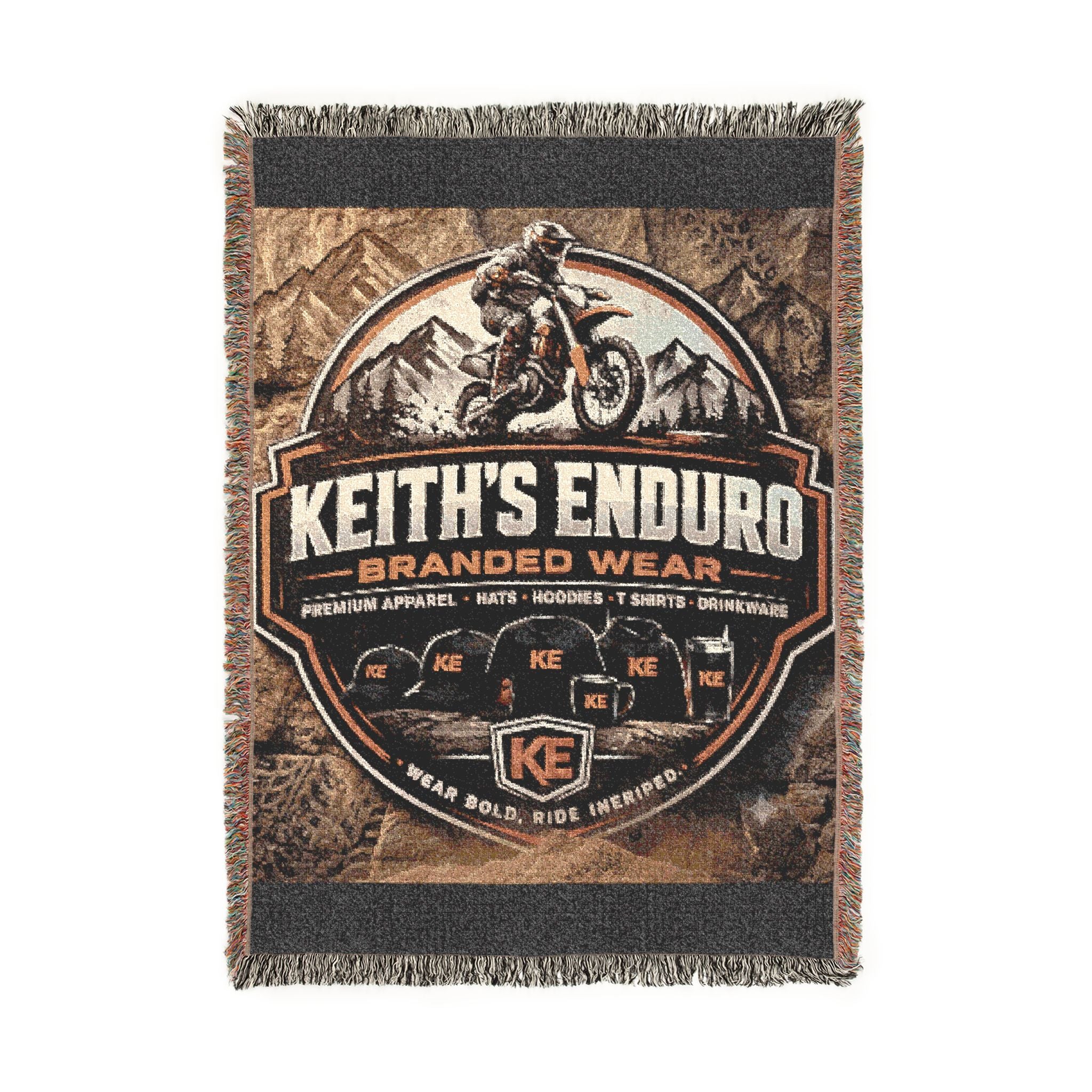 Personalized Memorial Woven Blanket — 'Keith's Enduro' Tribute Throw