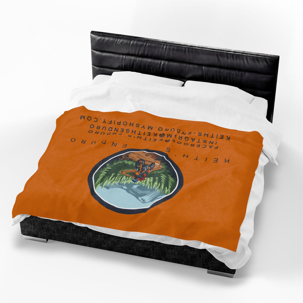 Plush Blanket — Keith's Enduro Dirt Biking Logo Throw