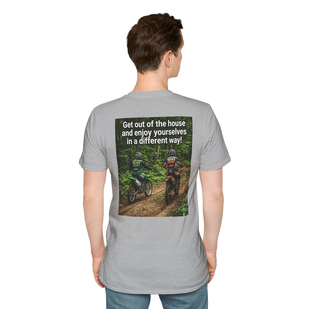 Dirt bike T-Shirt — "enjoy yourselves in a different way" Graphic tee shirt
