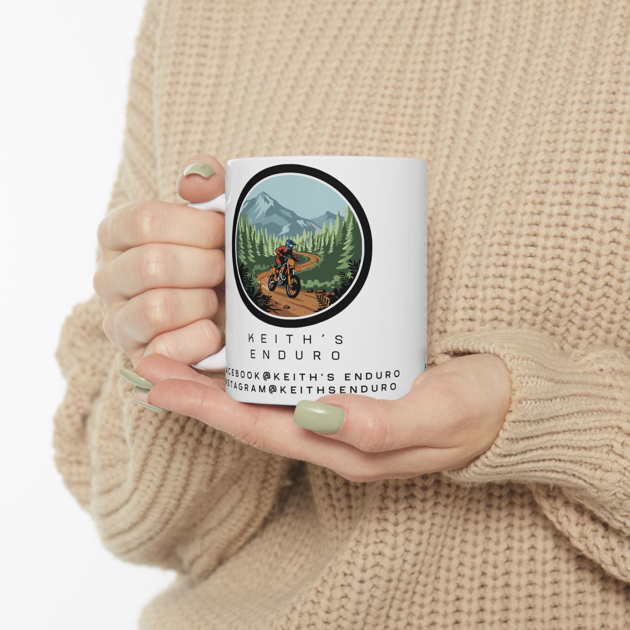 Enduro Dirt Biker Ceramic Mug – Keith’s Enduro Coffee Cup (11oz & 15oz)