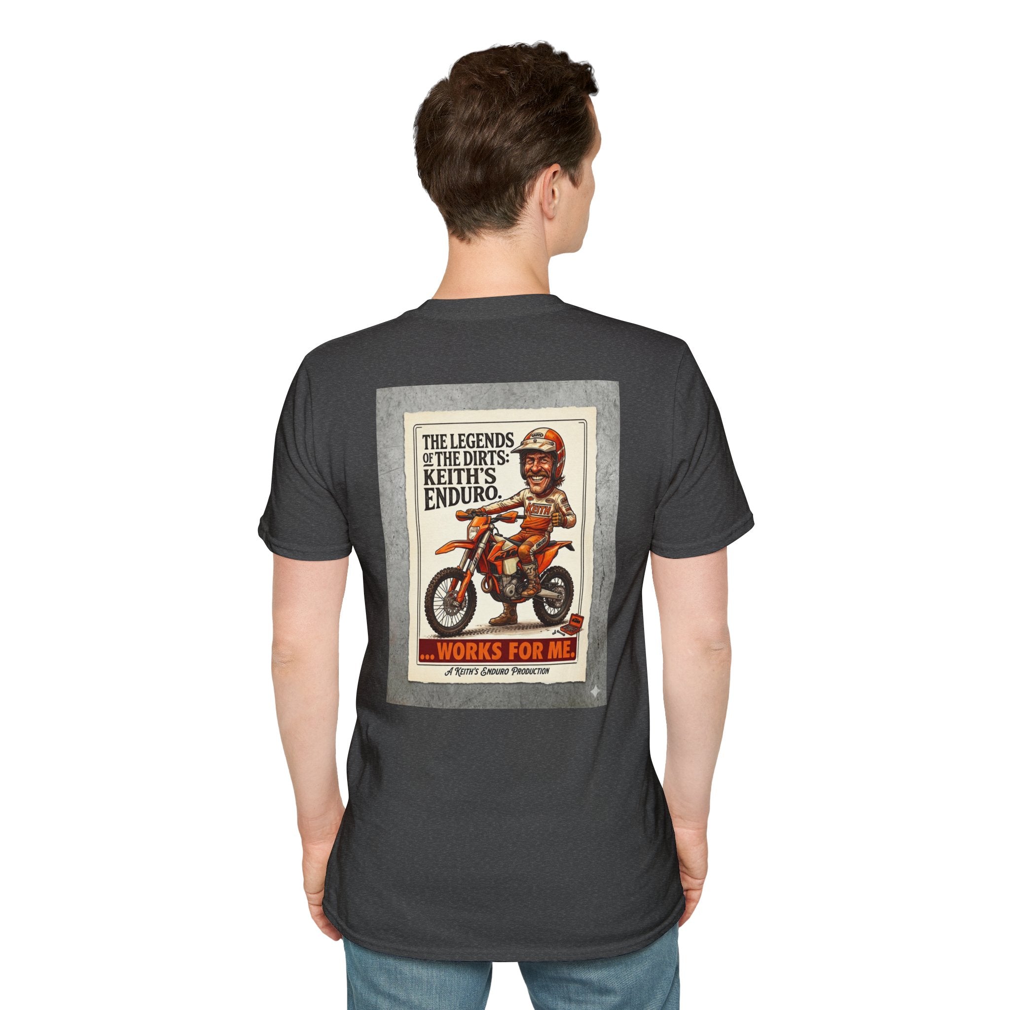 Motorcycle T-Shirt — Vintage 'The Legends of the Dirt: Keith's Enduro' Graphic