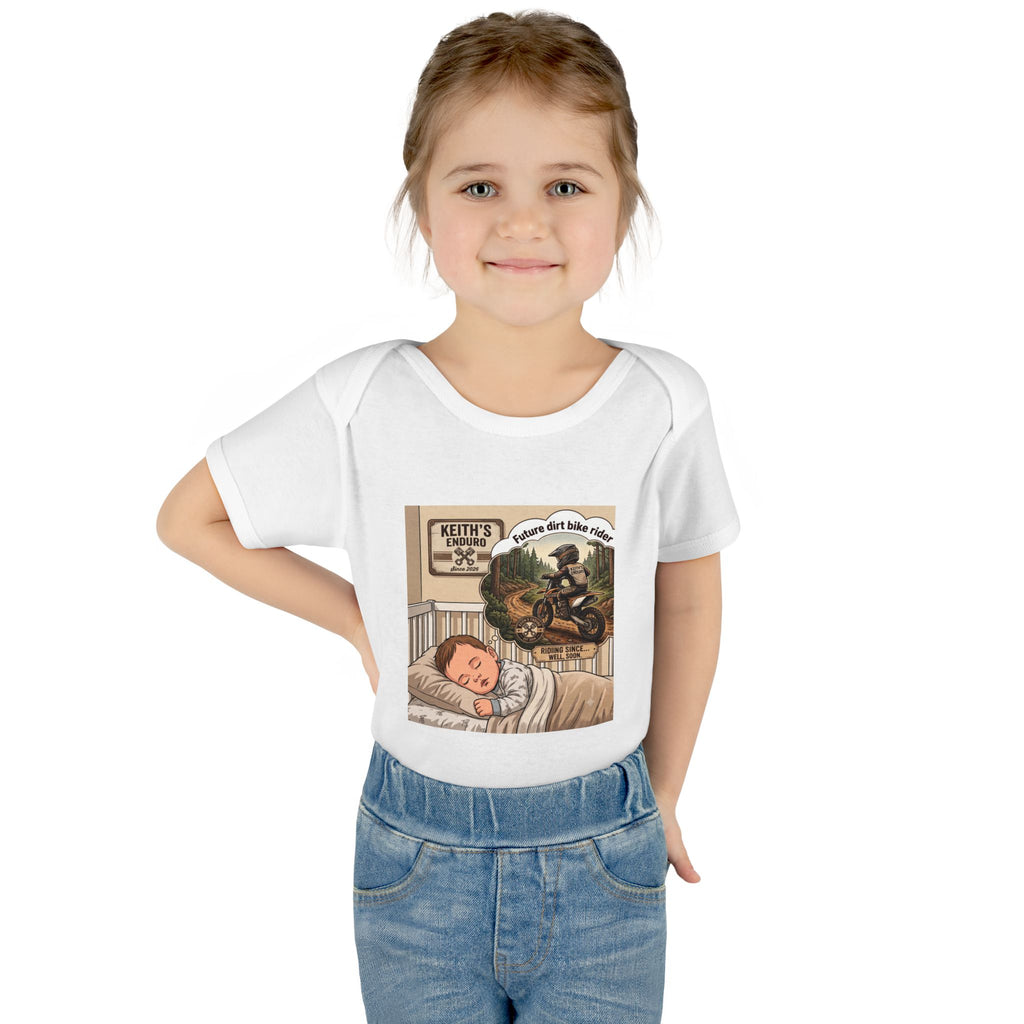 Baby Bodysuit - 'future dirt bike rider' Motorcycle Nursery Onesie