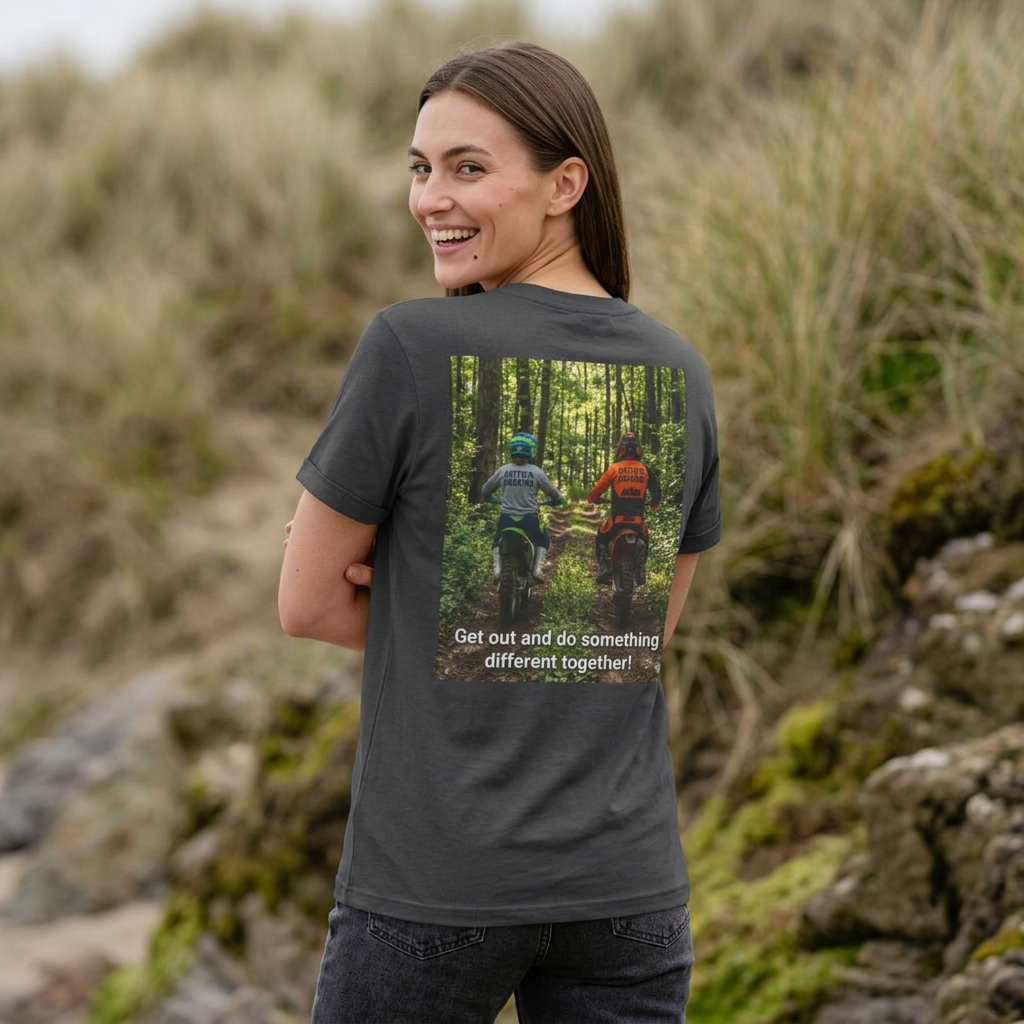 Adventure Moto Tee — "Get out and do something different together!" Trail Riding T-Shirt