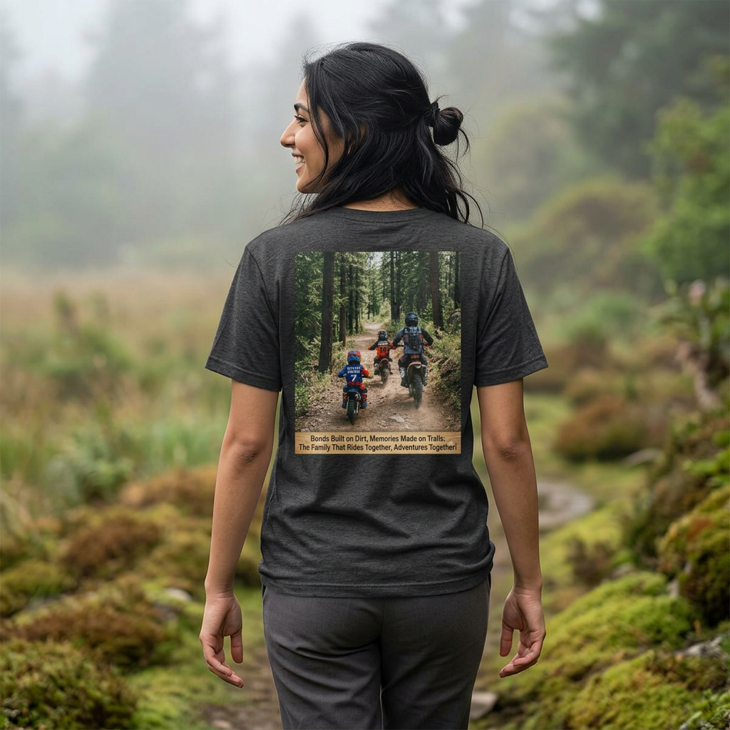 Family Trail Riding T-Shirt — "The Family That Rides Together" Motorcycle Dirt Bike Tee