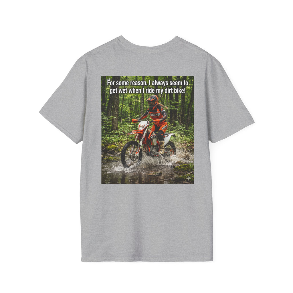 Womens T‑Shirt — "I get wet" Dirt Bike Graphic Tee