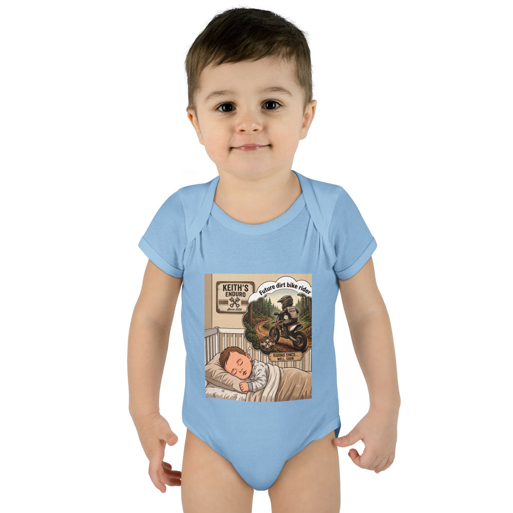 Baby Bodysuit - 'future dirt bike rider' Motorcycle Nursery Onesie