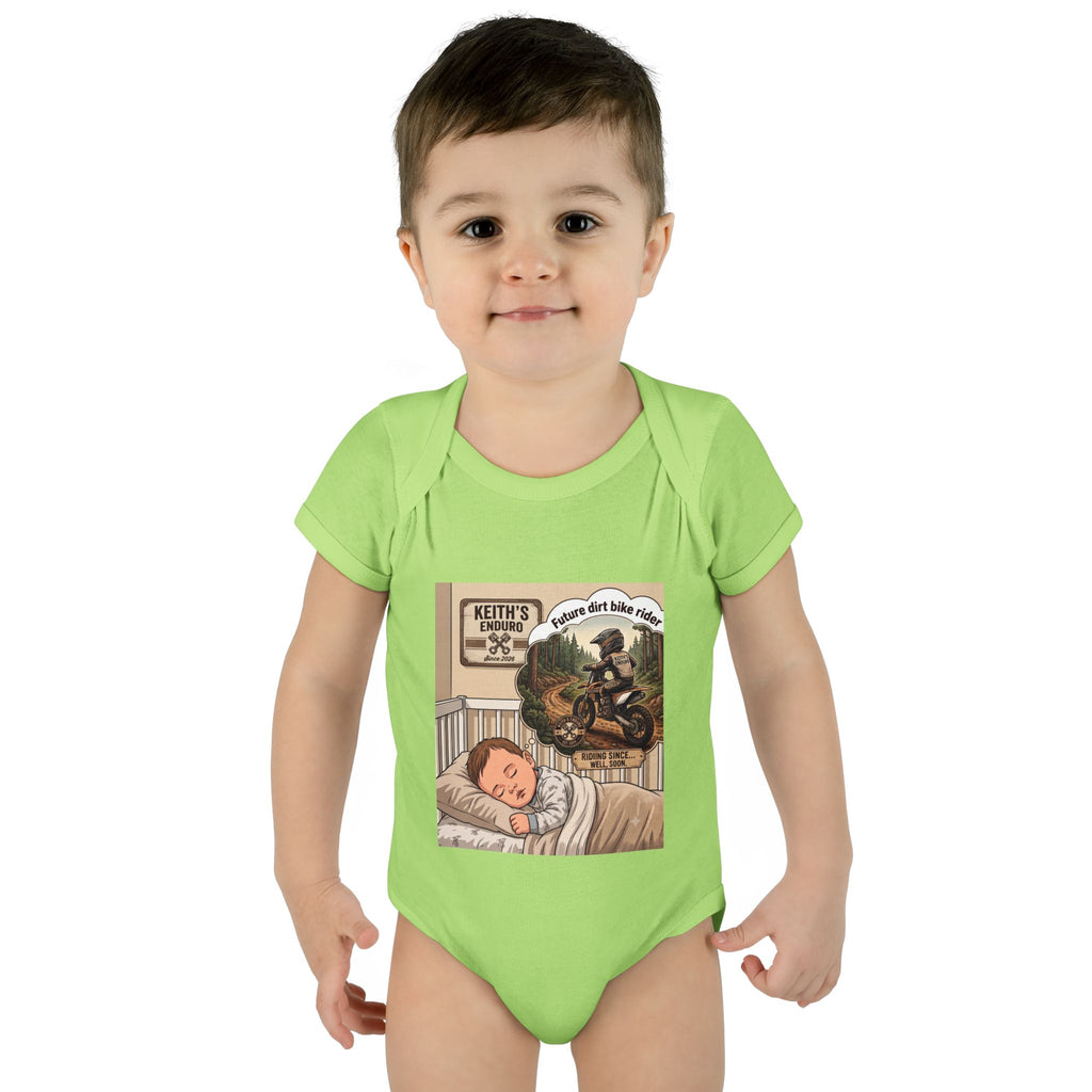 Baby Bodysuit - 'future dirt bike rider' Motorcycle Nursery Onesie