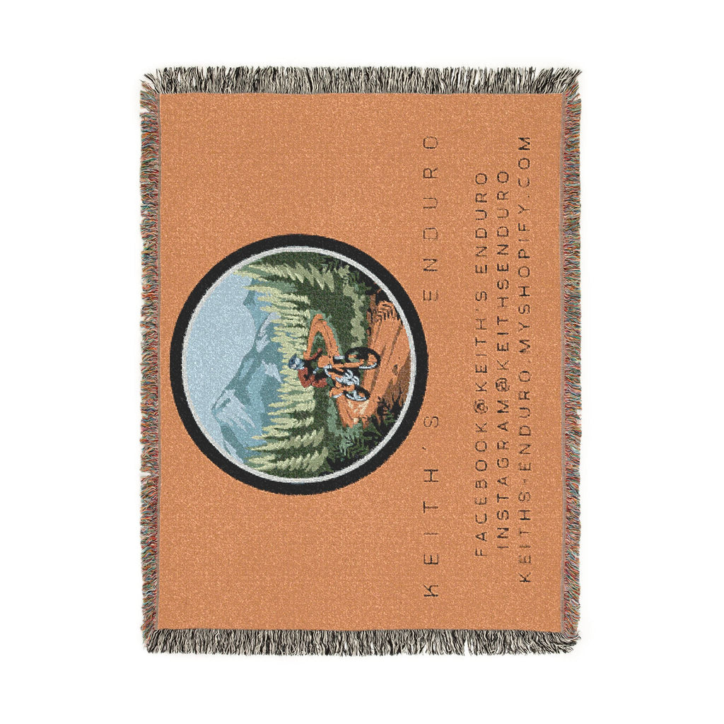 Woven Blanket —  Dirt Bike Camping Throw (Keith's Enduro)