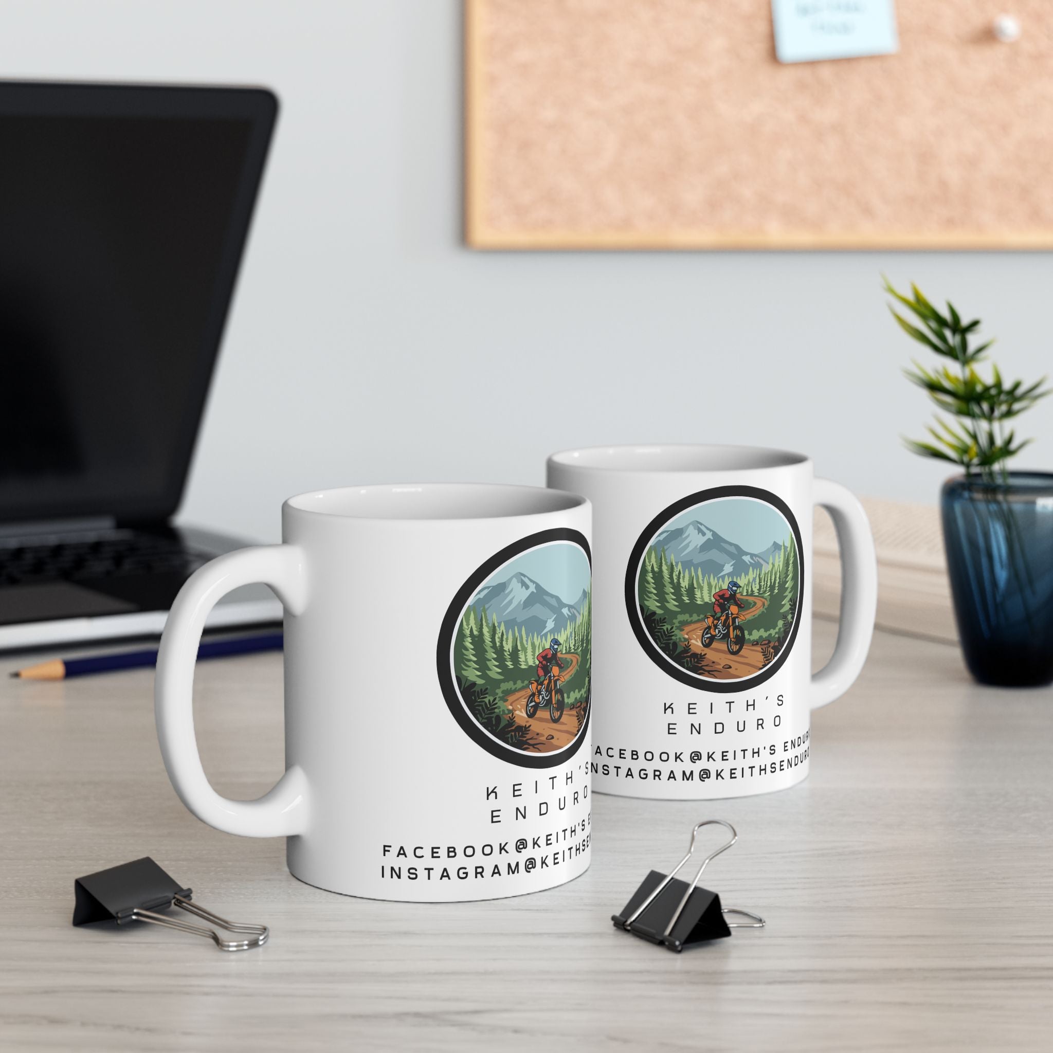 Enduro Dirt Biker Ceramic Mug – Keith’s Enduro Coffee Cup (11oz & 15oz)