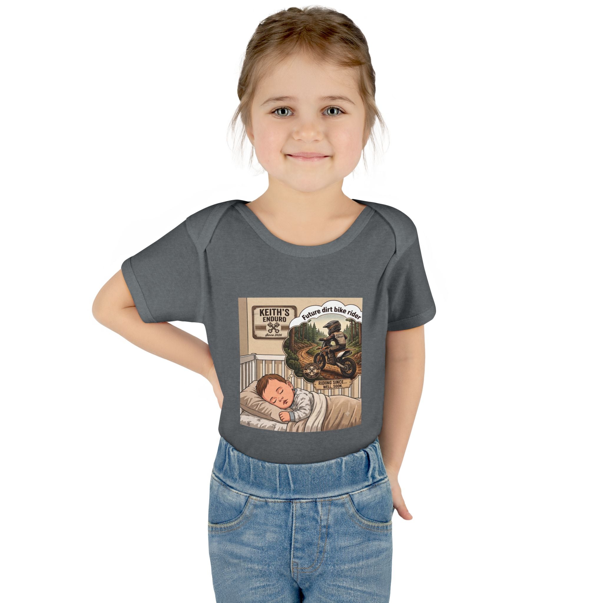 Baby Bodysuit - 'future dirt bike rider' Motorcycle Nursery Onesie
