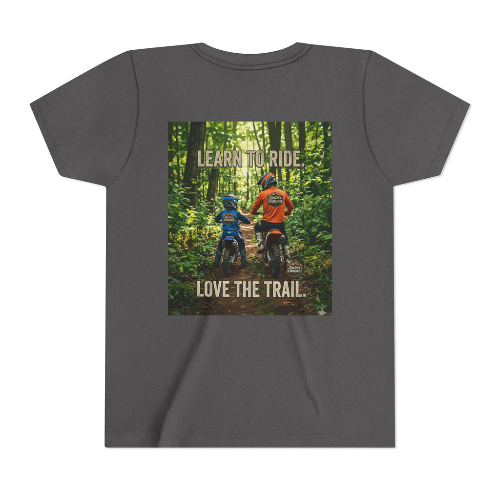 Youth Trail Dirt Biking Tee — "Learn to Ride, Love the Trail"