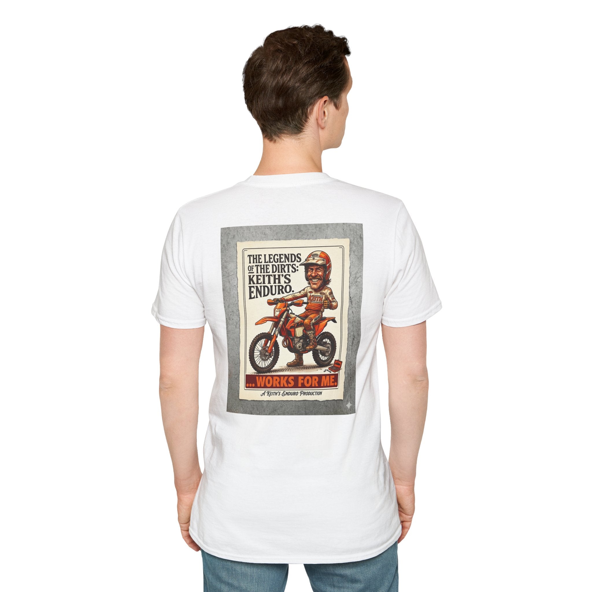 Motorcycle T-Shirt — Vintage 'The Legends of the Dirt: Keith's Enduro' Graphic