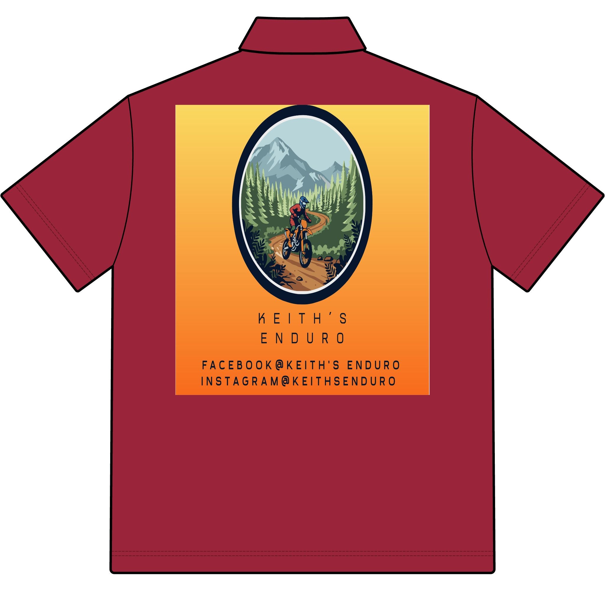 Enduro Dirt Bike Polo — Keith's Enduro Logo Performance Shirt