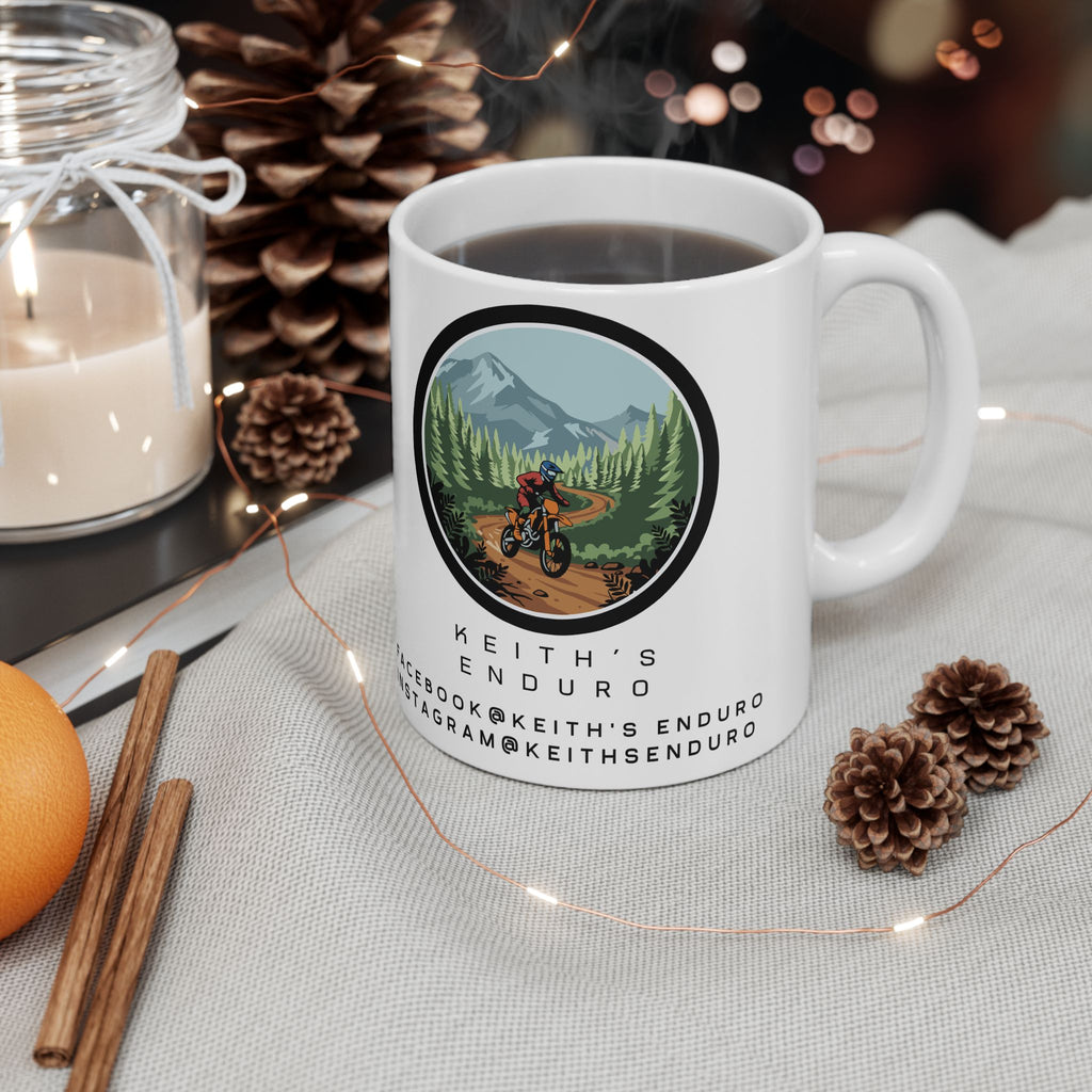 Enduro Dirt Biker Ceramic Mug – Keith’s Enduro Coffee Cup (11oz & 15oz)