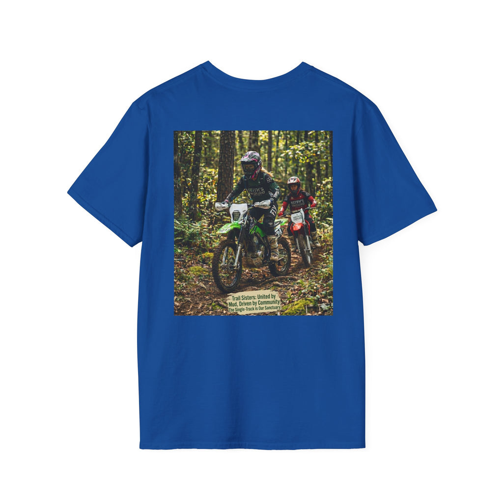Women's dirt bike T-Shirt — "Trail Sisters" graphic Dirt Bike Tee