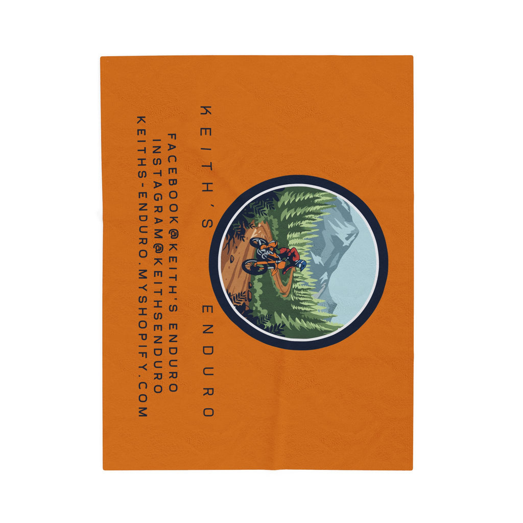 Plush Blanket — Keith's Enduro Dirt Biking Logo Throw