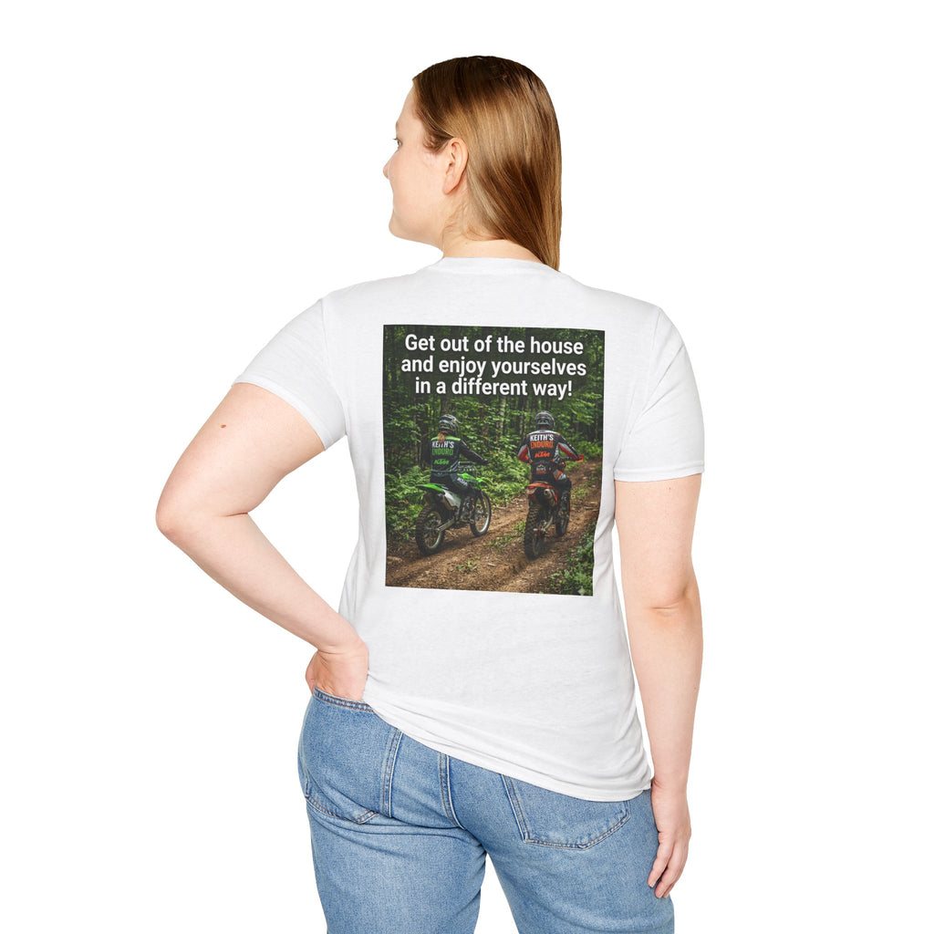Dirt bike T-Shirt — "enjoy yourselves in a different way" Graphic tee shirt