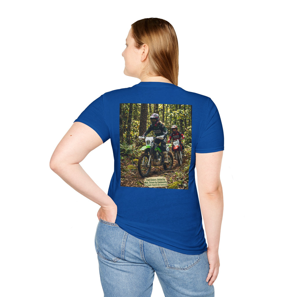 Women's dirt bike T-Shirt — "Trail Sisters" graphic Dirt Bike Tee