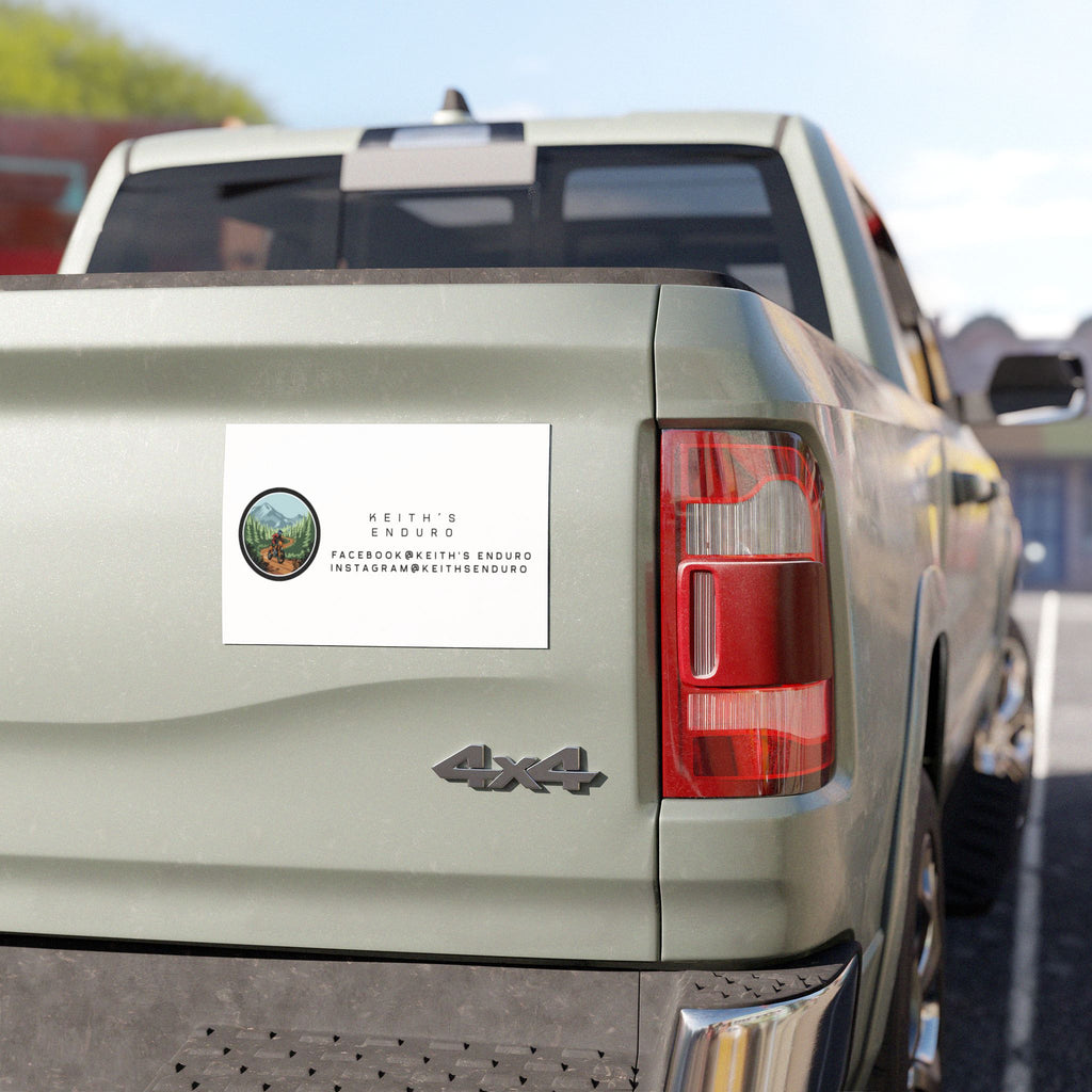 Enduro Rider Car Magnet — Keith's Enduro Logo & Social Handle Decal
