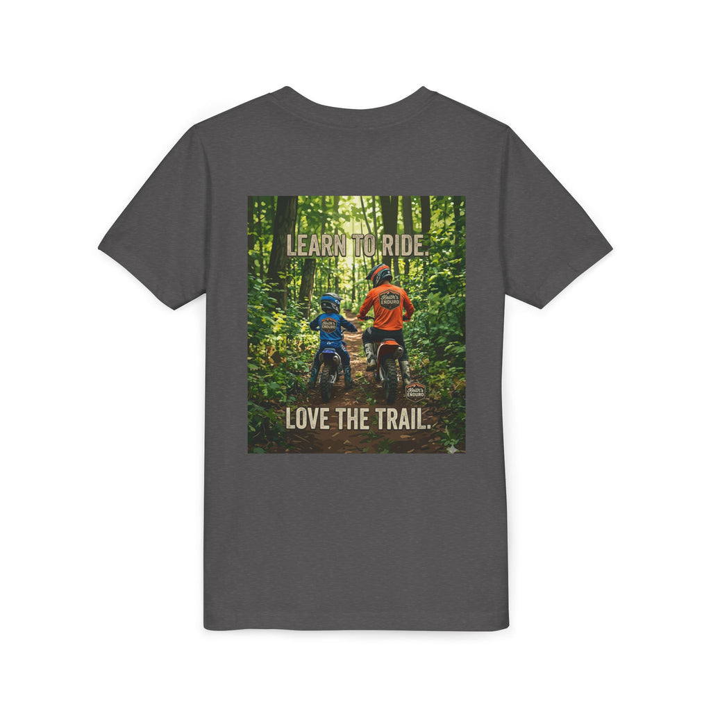 Youth Trail Dirt Biking Tee — "Learn to Ride, Love the Trail"