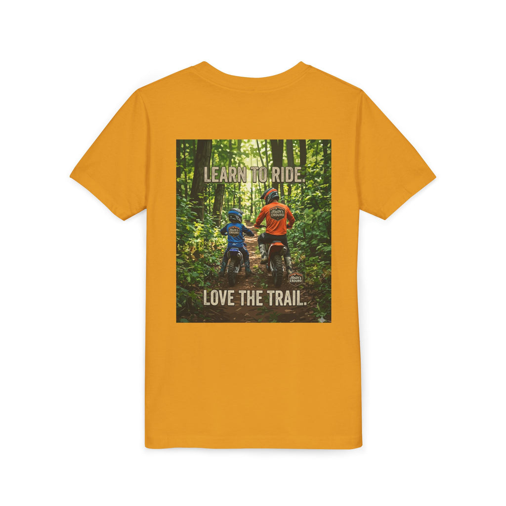 Youth Trail Dirt Biking Tee — "Learn to Ride, Love the Trail"