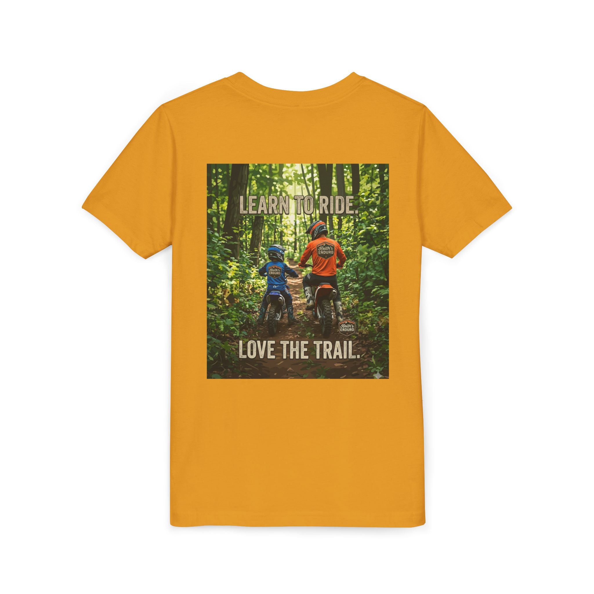 Youth Trail Dirt Biking Tee — "Learn to Ride, Love the Trail"