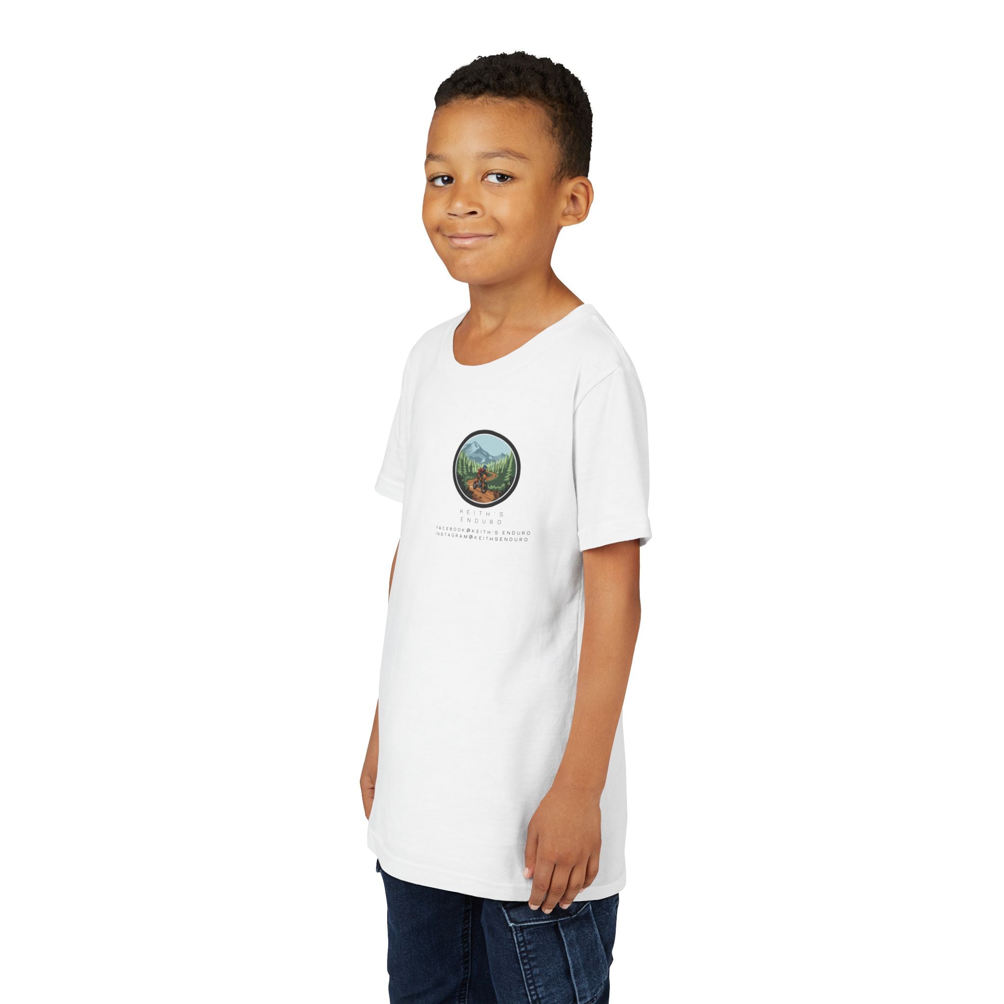 Youth Dirt Bike Tee — "Never Stop Trying and Don't Quit" Motivational Motocross Shirt