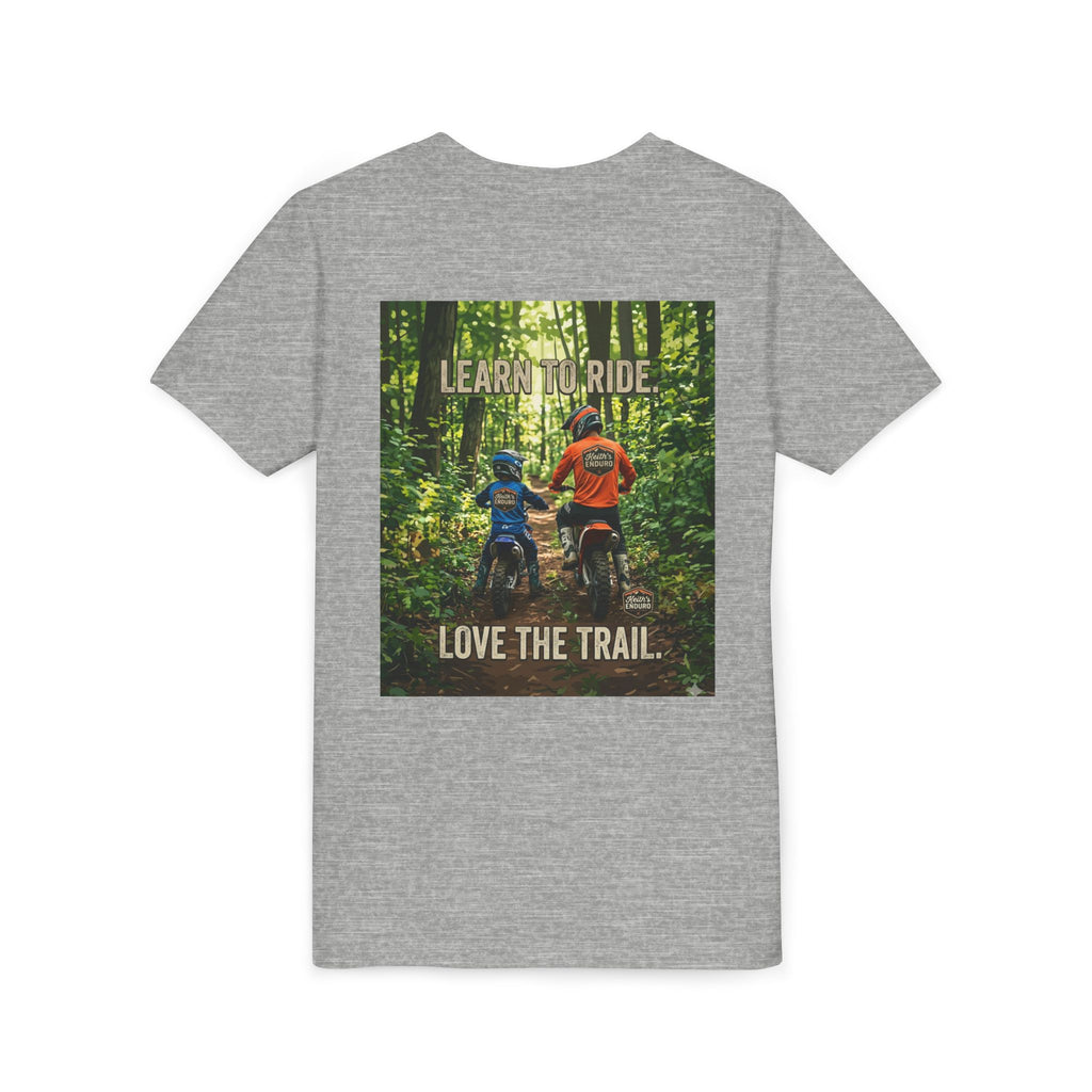Youth Trail Dirt Biking Tee — "Learn to Ride, Love the Trail"