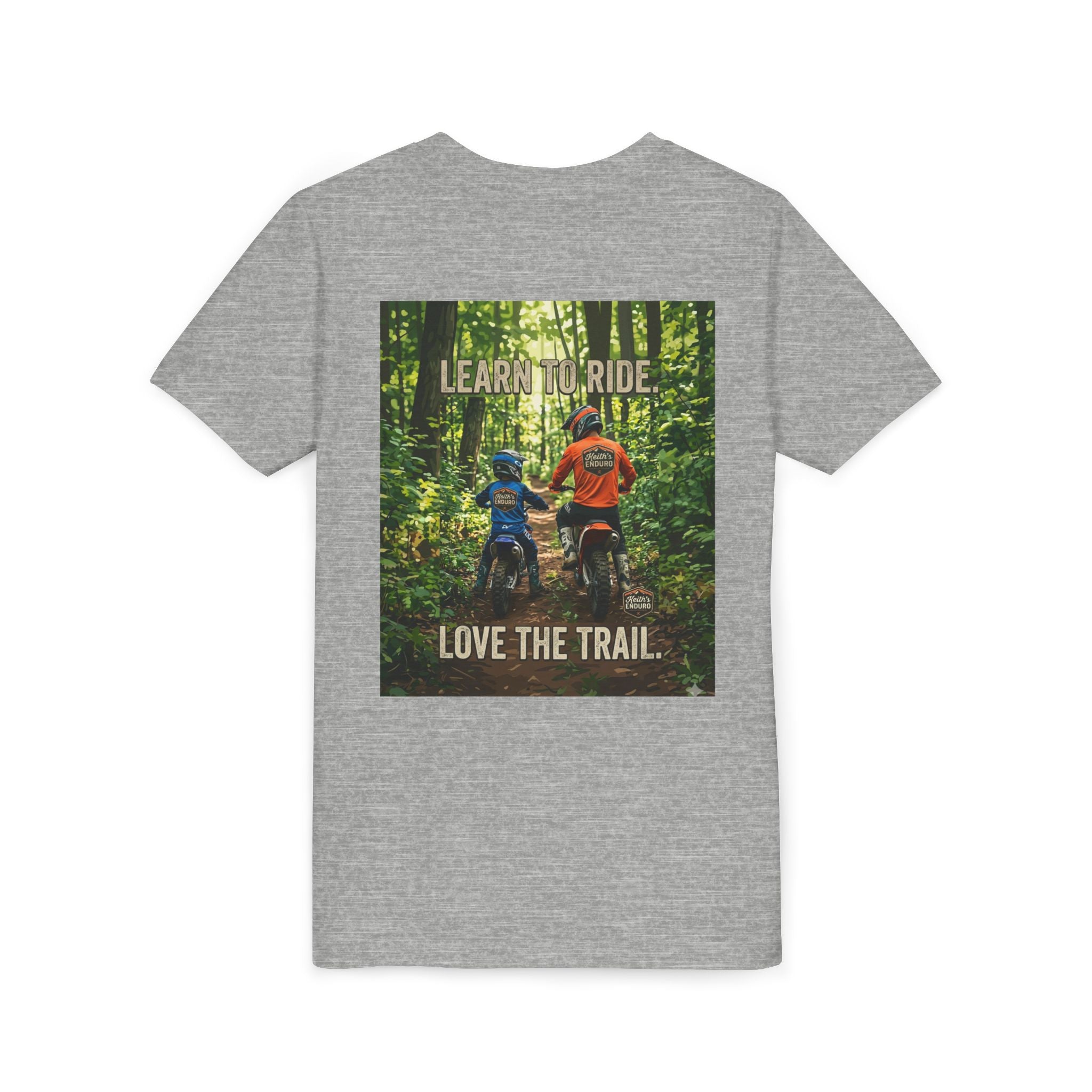 Youth Trail Dirt Biking Tee — "Learn to Ride, Love the Trail"