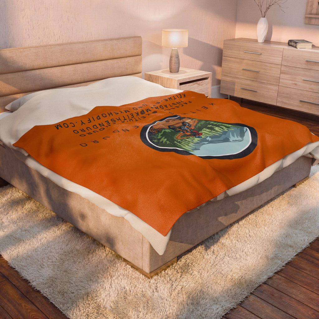 Plush Blanket — Keith's Enduro Dirt Biking Logo Throw
