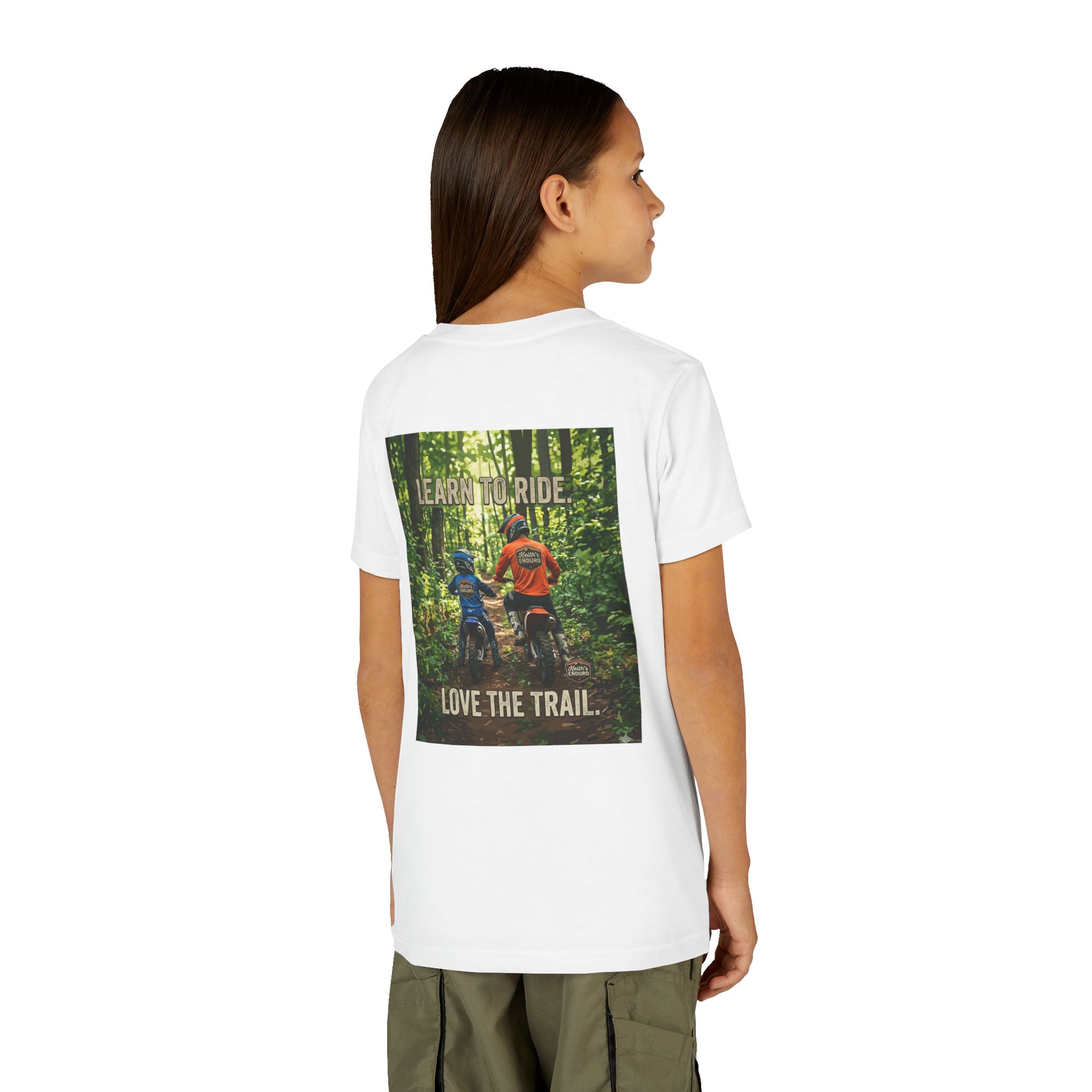 Youth Trail Dirt Biking Tee — "Learn to Ride, Love the Trail"
