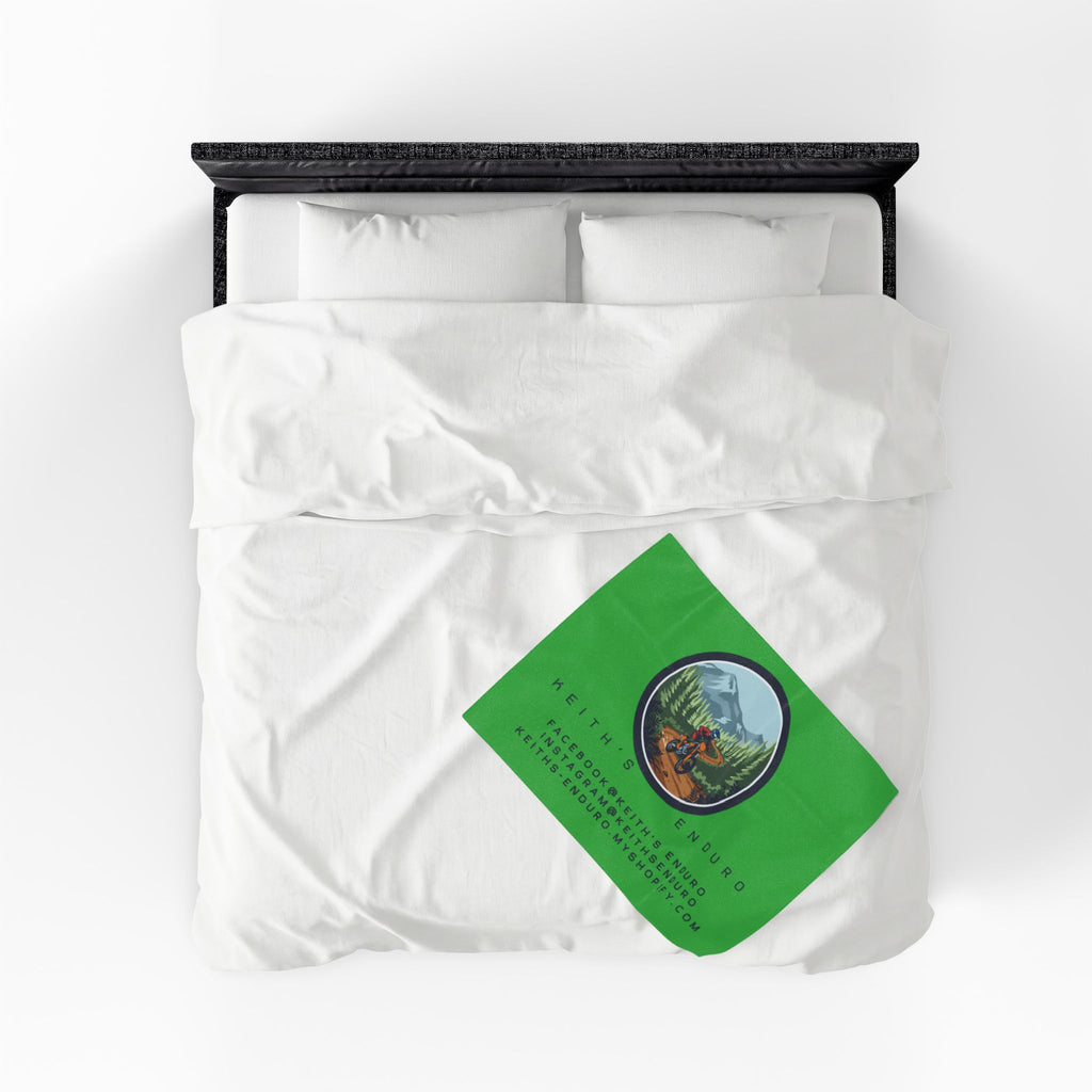 Enduro Motorcycle Velveteen Plush Blanket — Keith's Enduro design