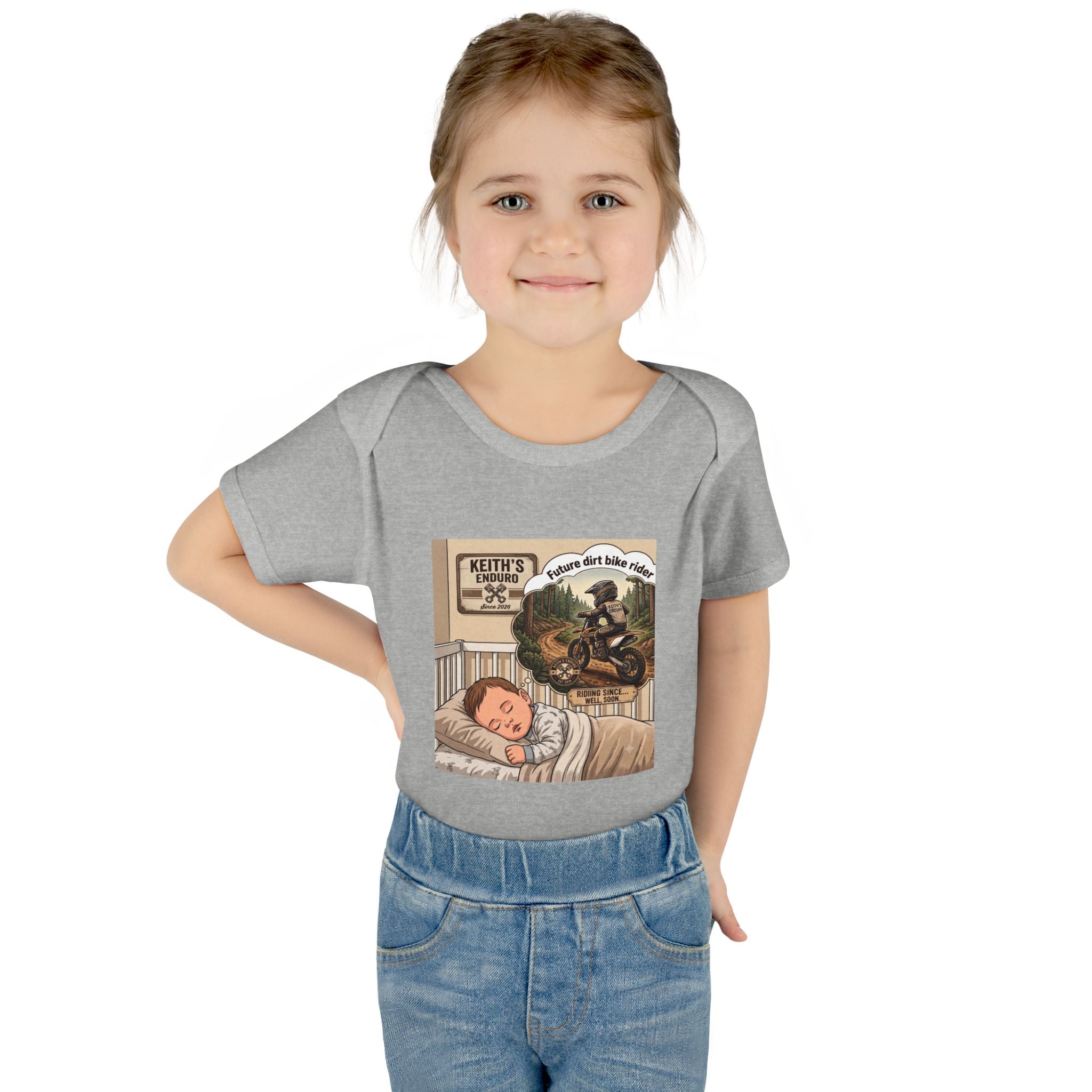 Baby Bodysuit - 'future dirt bike rider' Motorcycle Nursery Onesie