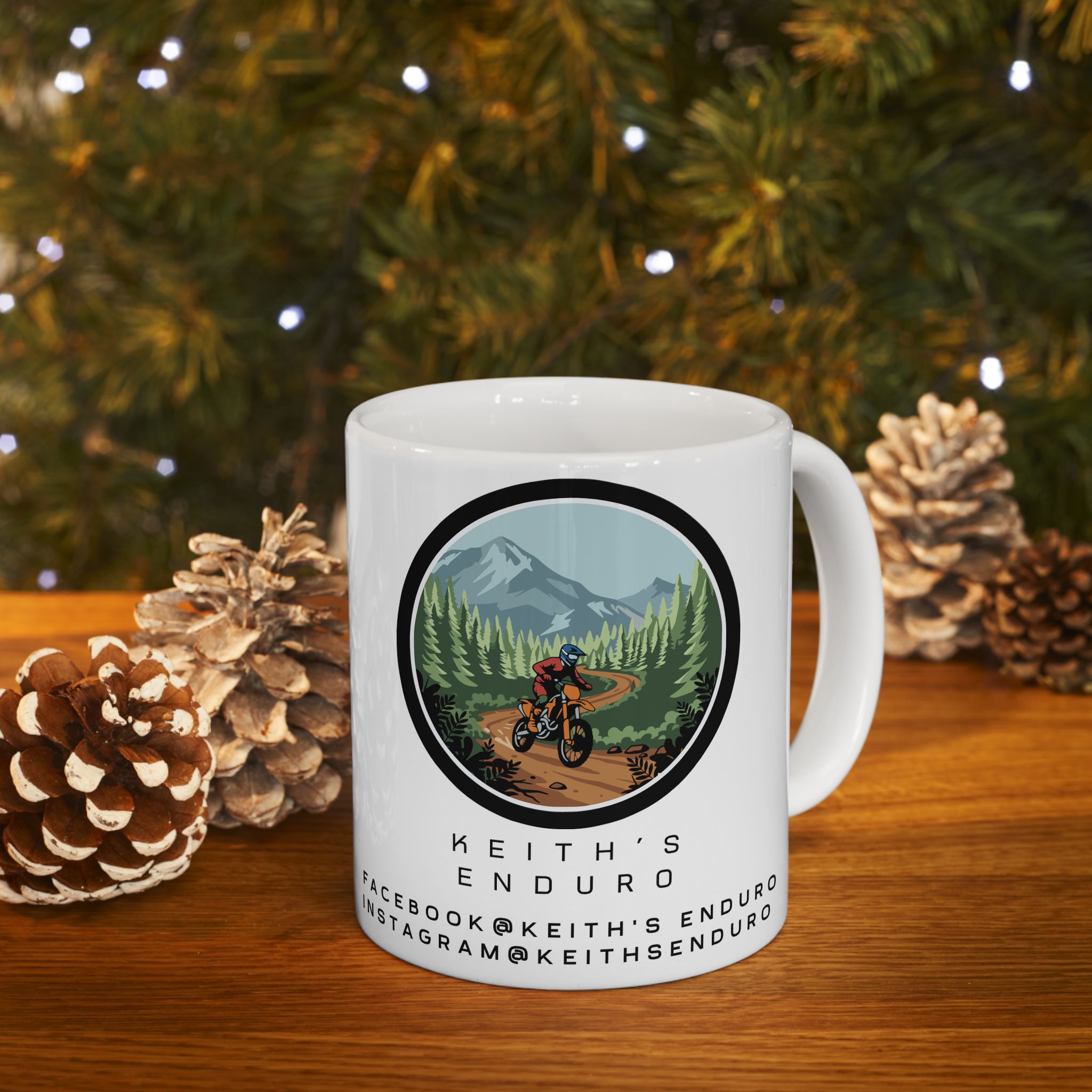 Enduro Dirt Biker Ceramic Mug – Keith’s Enduro Coffee Cup (11oz & 15oz)