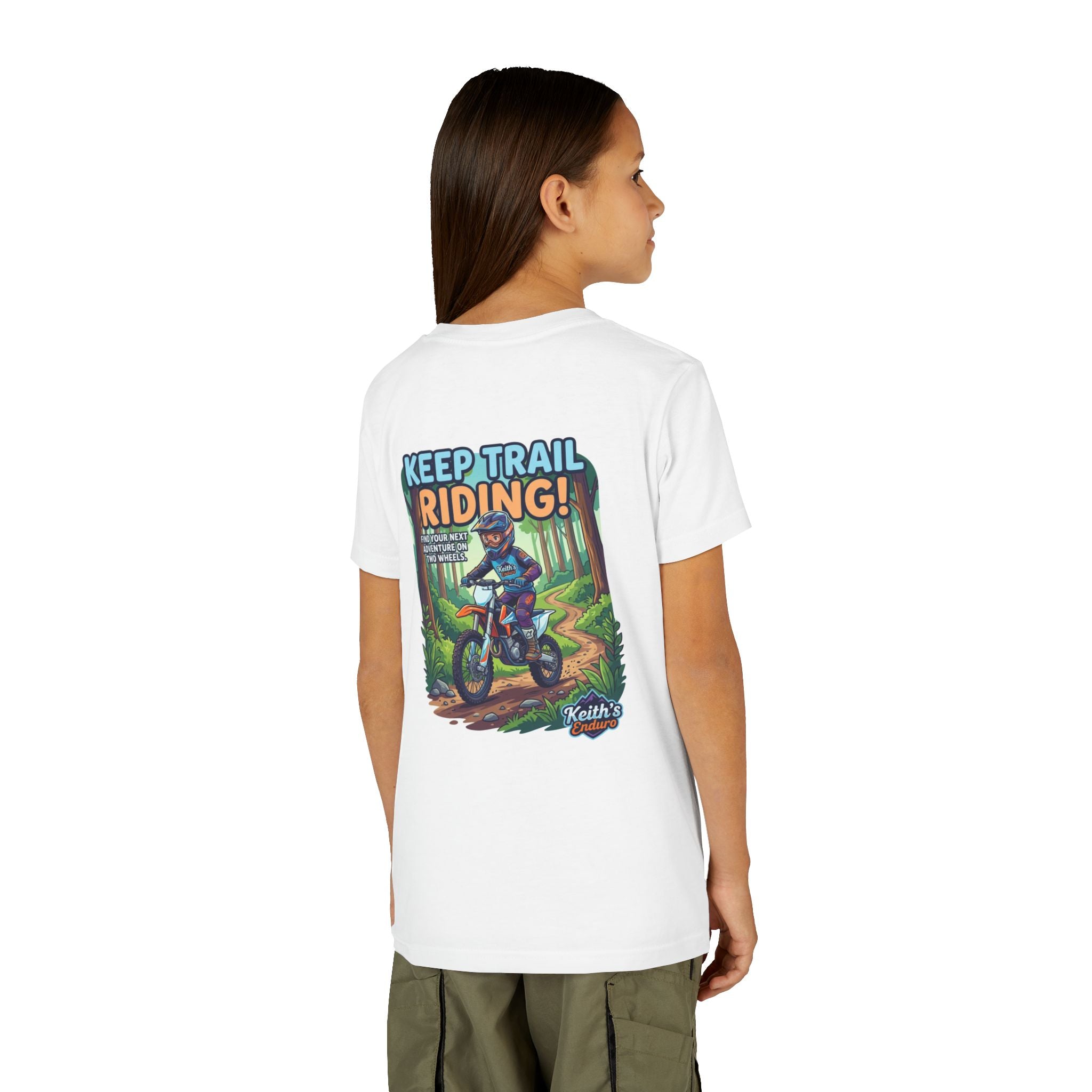 Kids Trail Riding T‑Shirt — "Keep Trail Riding!" Youth Dirt Bike Tee
