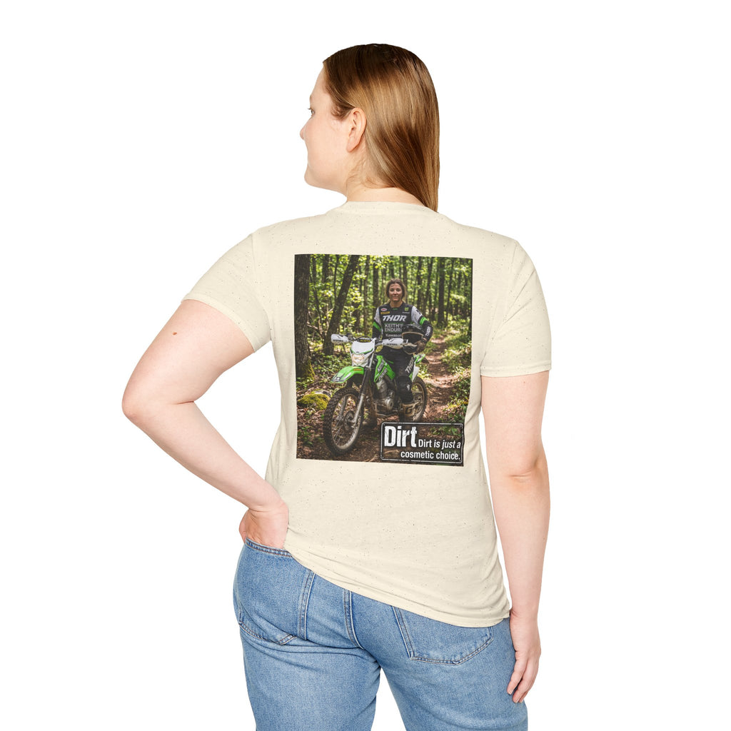 Women's Dirt bike Graphic T‑Shirt — "Dirt is a Cosmetic Choice" Tee