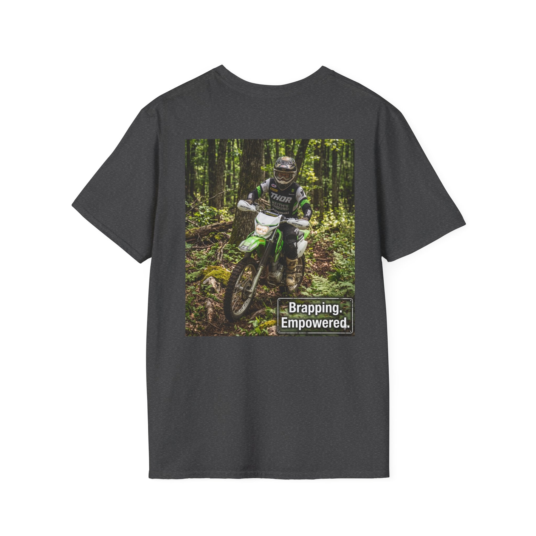 Women's Dirt Bike T‑Shirt — "Brapping Empowered" Graphic Tee
