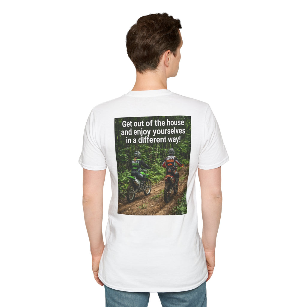 Dirt bike T-Shirt — "enjoy yourselves in a different way" Graphic tee shirt