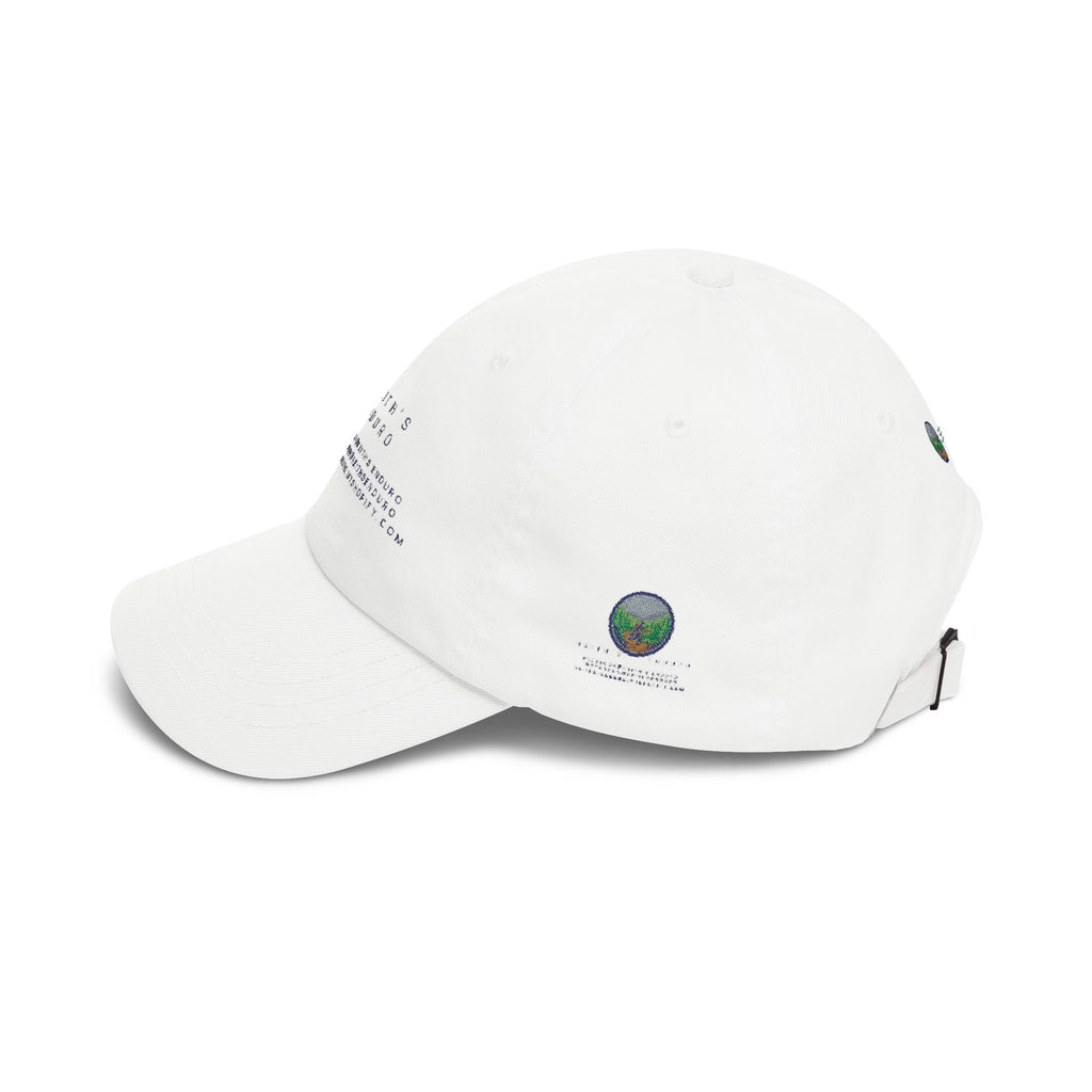 Dad Cap — Keith’s Enduro Logo Embroidered White Baseball Hat